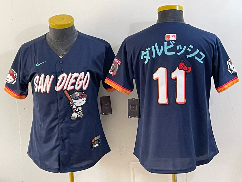 women San Diego Padres #11 Darvish blue Nike 2026 MLB Jersey 0831002